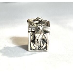STERLING SILVER OPEN TOP Prayer WISH BOX CHARM‎ PENDANT